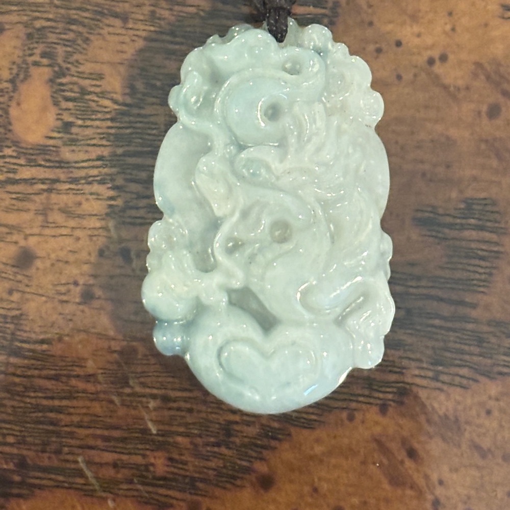Carved Jade Dragon Pendant